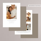 "Slant" - Save the Dates in Snow by Michelle Taylor - Back of Card Options