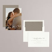 "Slant" - Save the Dates in Snow by Michelle Taylor - Assembled