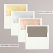 "Slant" - Save the Dates in Snow by Michelle Taylor - Envelope Liner Options