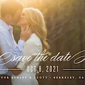 "Dashing" - Save the Dates in Lily by Carolyn MacLaren - Detail