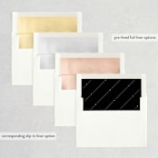 "Dashing" - Save the Dates in Lily by Carolyn MacLaren - Envelope Liner Options