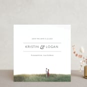 "Simply Minimal" - Save the Dates in Blush by Jessica Louie - Front