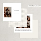 "Simply Minimal" - Save the Dates in Blush by Jessica Louie - Back of Card Options