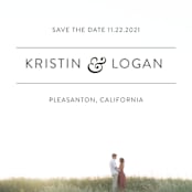 "Simply Minimal" - Save the Dates in Blush by Jessica Louie - Detail