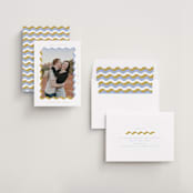 "wavy frame" - Save the Dates in Aqua by Baumbirdy - Assembled