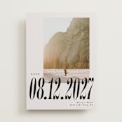 "Big bold date" - Save the Dates in Ecru by Jackie Crawford - Front