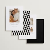 "Big bold date" - Save the Dates in Ecru by Jackie Crawford - Back of Card Options
