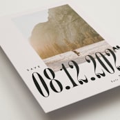 "Big bold date" - Save the Dates in Ecru by Jackie Crawford - Detail
