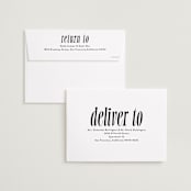 "Big bold date" - Save the Dates in Ecru by Jackie Crawford - FREE Recipient Addressing
