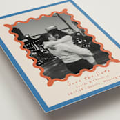 "Party Squiggle" - Save the Dates in Papaya by Blustery August - Detail