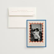 "Party Squiggle" - Save the Dates in Papaya by Blustery August - Save the Date with Envelope