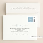 "sitting in a tree" - Save the Dates in Linen by Erin Deegan - FREE Recipient Addressing