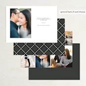 "Stacked Names" - Save the Dates in Snow by Megan Cash - Back of Card Options