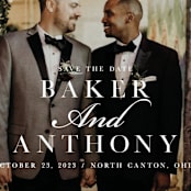 "Stacked Names" - Save the Dates in Snow by Megan Cash - Detail