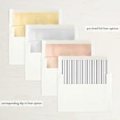 "Stacked Names" - Save the Dates in Snow by Megan Cash - Envelope Liner Options