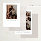 "Eloquence" - Save the Dates in Linen by Robert and Stella - Back of Card Options