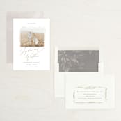 "Eloquence" - Save the Dates in Linen by Robert and Stella - Assembled