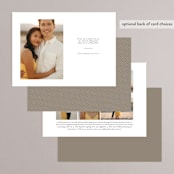 "Slant" - Save the Dates in Snow by Michelle Taylor - Back of Card Options