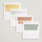 "Hayworth" - Save the Dates in Pearl by Olivia Kanaley Inman - Envelope Liner Options