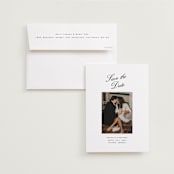 "Hayworth" - Save the Dates in Pearl by Olivia Kanaley Inman - Save the Date with Envelope