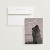 "Blush" - Save the Dates in Rose by Sumak Studio - Save the Date with Envelope