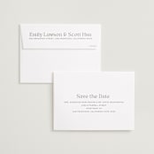 "Faded" - Save the Dates in Powder by Megan Davis - FREE Recipient Addressing