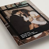 "Album" - Save the Dates in Midnight by Inkblot Design - Detail
