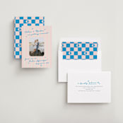 "The Right Stripes" - Save the Dates in Pink Grapefruit by Jackie Crawford - Assembled