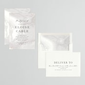 "Moody Marbling" - Save the Dates in Taupe by Hooray Creative - Assembled