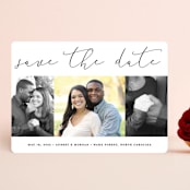 "Etched in love" - Save the Dates in Cloud by Stacey Meacham - Front