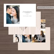 "Oversized" - Save the Dates in Rosewater by Mere Paper - Back of Card Options