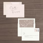 "Oversized" - Save the Dates in Rosewater by Mere Paper - Assembled