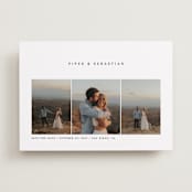 "Trifold" - Save the Dates in Linen by Robert and Stella - Front