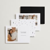 "Modern" - Save the Dates in Moon by Kelly Watkins - Back of Card Options