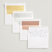 "Modern" - Save the Dates in Moon by Kelly Watkins - Envelope Liner Options