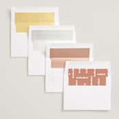 "wavy frame" - Save the Dates in Apricot by Kelly Watkins - Envelope Liner Options