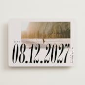 "Big bold date" - Save the Dates in Ecru by Jackie Crawford - Front