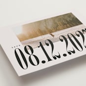 "Big bold date" - Save the Dates in Ecru by Jackie Crawford - Detail