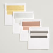 "Say Less" - Save the Dates in Almond by Stephanie Hawkes - Envelope Liner Options