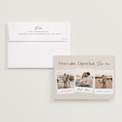 "Say Less" - Save the Dates in Almond by Stephanie Hawkes - Save the Date with Envelope
