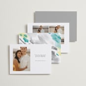 "Elegant Lines" - Save the Dates in Cotton by Anastasia Makarova - Back of Card Options