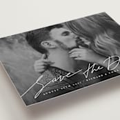 "Elegant Lines" - Save the Dates in Cotton by Anastasia Makarova - Detail