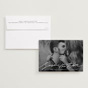 "Elegant Lines" - Save the Dates in Cotton by Anastasia Makarova - Save the Date with Envelope