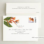 "Resort" - Save the Dates in Evergreen by Elly - FREE Recipient Addressing