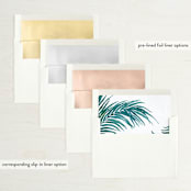 "Resort" - Save the Dates in Evergreen by Elly - Envelope Liner Options