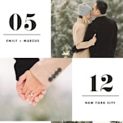 "Love Series" - Save the Dates in Jet by Kimberly FitzSimons - Detail