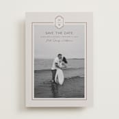 "Modern Monogram" - Save the Dates in Dove by Rachelle Clarke - Front