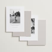 "Modern Monogram" - Save the Dates in Dove by Rachelle Clarke - Back of Card Options