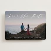 "Modern Elegance" - Save the Dates in Snow by Alexandra Dzh - Front
