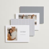 "Modern Elegance" - Save the Dates in Snow by Alexandra Dzh - Back of Card Options
